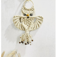 Small macramé Owl wall décor - Indigi Crafts